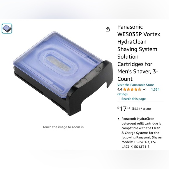 Lot of Panasonic HydraClean Shaving System Solution Cartridges (12 cartridges) - Picture 2 of 7